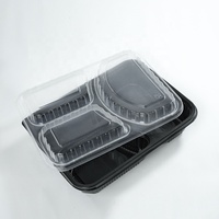 Boîte à lunch bento en plastique de qualité alimentaire, sans BPA, réutilisable, avec 1, 2, 3 ou 4 compartiments, étanche, pour la préparation des repas, prix d'usine
