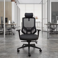 Chaise de bureau exécutive ergonomique moderne en tissu, hauteur réglable, soutien lombaire, accoudoirs rabattables, siège extra large, salle à manger, chambre