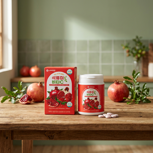 Tabletas de Vitamina C de Granada Madeus 100mg, Sabor Dulce y Afrutado, Suplemento para la Salud y Belleza Interior, Blanqueamiento de la Piel, 120g, Botella Morada - Product Image 1