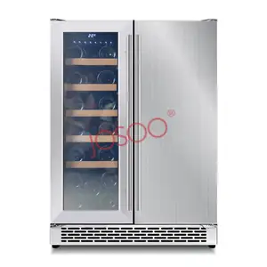 Двойной дверной встроенный холодильник для напитков охладитель пива коммерческий алюминиевый охладитель для винных бутылок интегрированный холодильник