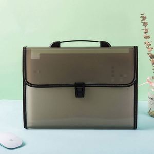 13 Pockets Accordion <b>File</b> Organizer Portable Paper Organizer Expandable Plastic <b>Document</b> Organizer with Durable Handle - Product Image 4