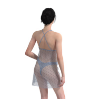Nouvelle Robe de Nuit Longue pour Femme, Confortable, Sexy et Romantique, Imprimée, en Dentelle Brodé, Sans Manches, Respirante et à Séchage Rapide