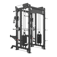 Support de squat de cage de puissance durable avec barre Smith et système de poulie de câble