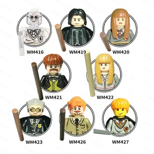 Hot Magic Harry Series Potters Dobby Dumbledore Hagrid Rowena Ron Model Mini Collection Building Blocks Assembly Kids Gift Toys