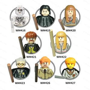 Hot Magic Harry Series Potters Dobby Dumbledore Hagrid Rowena Ron modelo Mini colección montaje de bloques de construcción juguetes de regalo para niños