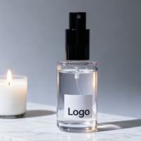 Flacon de parfum miniature en verre cylindrique rond de 20 ml et 30 ml avec vaporisateur à pompe, logo personnalisé, emballage personnalisable