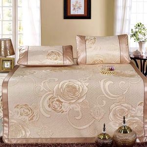 Colchoneta Refrescante de Verano, Plegable, de Seda de Hielo, para Cama Doble de 1.8m, Uso Doméstico, Fibra de Viscosa, Diseño Sólido - Product Image 4