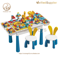 284 pièces bricolage créatif assemblage bloc de construction Table avec jouet éducatif fonction éducative précoce pour jouer