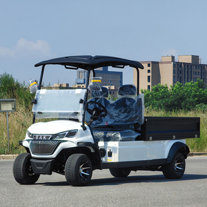 Véhicule <span class=keywords><strong>utilitaire</strong></span> électrique 2 <span class=keywords><strong>places</strong></span>, voiturette de golf avec benne de chargement ou livraison de marchandises urbaine pour hôtels, fermes et aéroports - Product Image 2