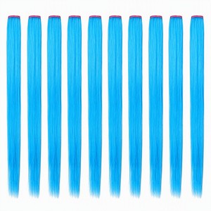 Extensions de <span class=keywords><strong>cheveux</strong></span> à clipser en fibre haute température soyeuse et douce, mèches colorées effet peekaboo pour toutes les occasions - Product Image 1