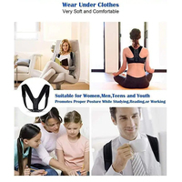 Correcteur de posture réglable et respirant pour le haut du dos, soutien dorsal et redresseur de colonne vertébrale pour le cou et les épaules