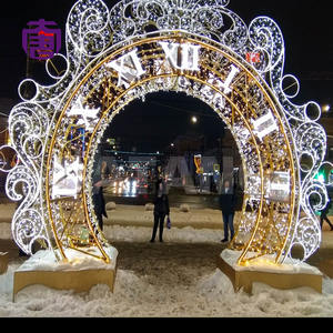 Arco de Adorno Navideño LED de Diseño Personalizado, IP65 Impermeable, Tamaño Personalizable, Certificado CE, para Iluminación Interior y Exterior - Product Image 4