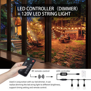 18/2 SJTW 48FT Regulable S14 E26 LED String Light Strings 15 Bombillas IP65 Almacén al aire libre Cadena de luces Cuerpo de plástico ETL Listado - Product Image 2