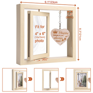 Món quà lãng mạn cho bạn trai bạn gái vợ chồng Valentines Quà tặng lý tưởng natrual xoay hình ảnh khung khung ảnh 4x6 - Product Image 4