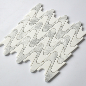 Bianco de mármol blanco de carrara <span class=keywords><strong>precio</strong></span> cocina backsplash azulejos de mosaico - Product Image 5