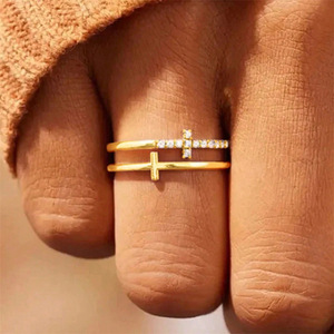 Anello a doppio strato da donna, accessorio semplice ed elegante per l'uso quotidiano - Product Image 4