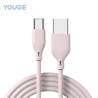Câble de données pour téléphone portable durable et élégant en gros, cordon de transfert de données en PVC+TPE pour iPhone Samsung Xiaomi Huawei