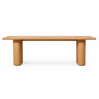 Ensemble de salle à manger d'extérieur en teck massif et synthétique, table ronde, chaises, canapé, coussins imperméables, meubles de jardin pour villa