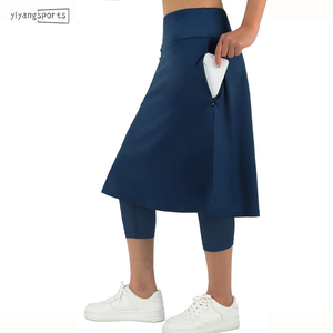 OEM عالية الأداء للمرأة طول الركبة غير رسمية تنورات تنس مرفقة كابري ليغنغ بيسبول تنورة رياضية السراويل - Product Image 2