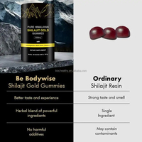 Bonbons gélifiés au Shilajit de marque privée, fibres alimentaires, Shilajit pur de l'Himalaya, complément alimentaire, gommes au Shilajit