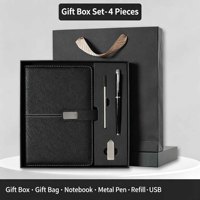 Coffret Cadeau Luxe A5 Personnalisé avec Logo : Carnet de Notes, Journal, Agenda, Planificateur et Stylo