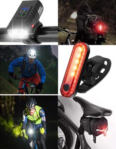 ชุดไฟจักรยานแบบปรับแต่งได้สำหรับกิจกรรมกลางแจ้ง ชาร์จผ่าน USB วัสดุ ABS ไฟ LED กันน้ำ IPX4 ความสว่าง 1000LM 6 โหมด สีดำ น้ำหนัก 150 กรัม - Product Image 5