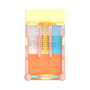 WOLONG Food Tobogán Inflable <span class=keywords><strong>de</strong></span> PVC Ecológico <span class=keywords><strong>de</strong></span> 3 Carriles con Certificación CE, <span class=keywords><strong>Castillo</strong></span> Hinchable <span class=keywords><strong>de</strong></span> Hamburguesas y Pizza, Tobogán Personalizable en Tamaño y Color - Product Image 4