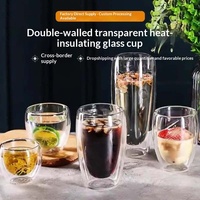 AT PACK Vente en gros – Tasse à eau transparente en verre en forme d'œuf, écologique, résistante aux hautes températures, pour usage domestique et boissons froides