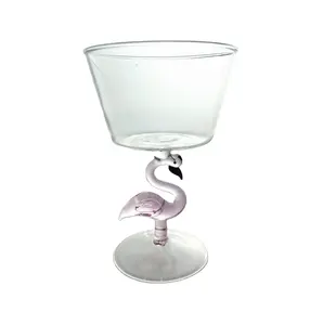 도매 유리 잔 독특한 백조 줄기 유리 컵 손으로 날려 높은 붕규산 샴페인 컵 와인 잔 선물