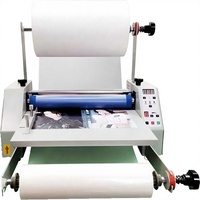 Machine à plastifier double face, plastifieuse à froid et à chaud, 320 mm, 9 vitesses, rouleaux chromés pour imprimerie, école
