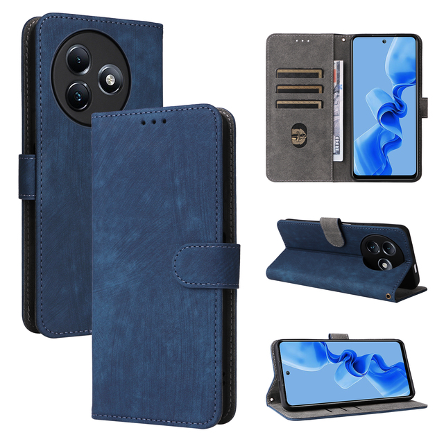 Camera Protection PU Leather Case Cover Shell RFID Blocking Card Holder Wallet Book Phone Case for ITEL S24 4G S667LN