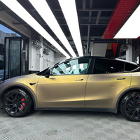 Proveedor de alta calidad Pvc Car Wrap Ghost Metallic Shadow Gold cambio de color rollo de vinilo película de protección para automóviles película tintada para automóviles