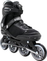 Patins à roulettes ajustables HEAD Fitgo Kid à 4 roues pour location extérieure, haut de gamme, avec tige en cuir maillé et doublure Coolmax, pour le slalom