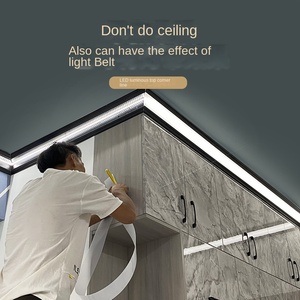 แผงอลูมิเนียมโปรไฟล์เชิงเส้นสำหรับใช้ใน T5เพดานรุ่นฮีทซิงค์สามารถติดตั้งแถบไฟ LED ได้ตามต้องการ - Product Image 3