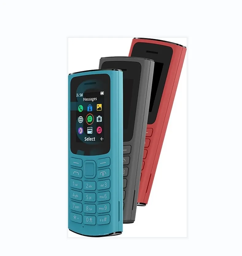 Nokia 105 3g 4g için fabrika fiyat kaliteli GSM/HSPA/LTE klavye desteği çift kart özelliği cep telefonu