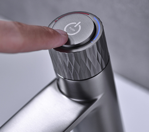 Grifo de lavabo de <span class=keywords><strong>agua</strong></span> fría y caliente, mezclador de lavabo de baño de latón con montaje de un solo orificio, núcleo de válvula de cerámica, diseño de grifo de <span class=keywords><strong>cascada</strong></span> - Product Image 4