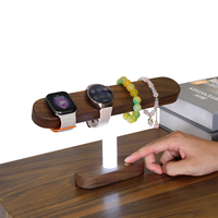 Nouvelle Lampe de Chevet LED Créative Tactile Rechargeable à Trois Couleurs pour Chambre, Multifonctionnelle, avec Horloge et Support en Bois