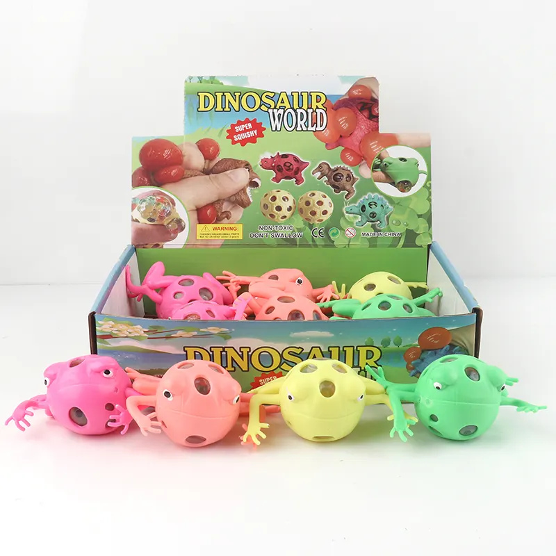 Bolas de descompresión de rana de Color Tpr, bolas de goma suaves de descompresión, Bola de ventilación de música, juguete de protección ambiental