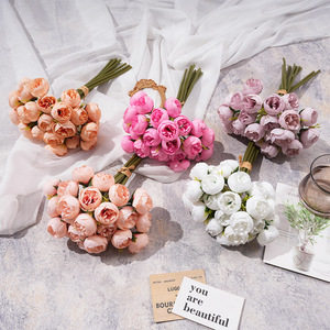 Bouquet de roses artificielles en soie, 27 têtes, décoration de mariage, décoration de la maison, accessoire de photographie - Product Image 1