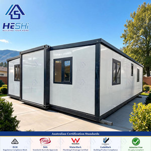 Maison conteneur préfabriquée extensible de 40 pieds, 3 chambres, cuisine, 78 m², avec plancher MGO de 15 mm, conformes aux normes australiennes, en acier galvanisé à chaud anti-rouille - Product Image 1