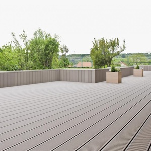 Chất lượng cao tùy chỉnh WPC decking gạch ngoài trời thời tiết kháng 3D dập nổi hạt Gỗ nhựa composite sàn - Product Image 5