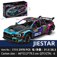 57010 1:8 Diy Rc pour Super Voiture de Course 2978 Pièces Jouet Modèle Écologique pour Collection de Voitures Ensemble de Blocs de Construction Défiants pour Adultes