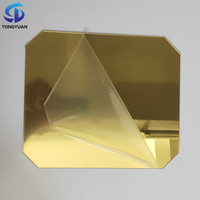 Plaque acrylique miroir dorée écologique TONGYUAN pour surfaces courbes flexibles avec service de découpe sur mesure