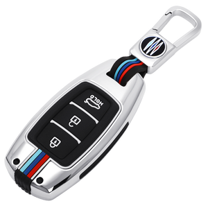 Funda de Silicona y Aleación de Zinc para Llaves de Coche <span class=keywords><strong>Hyundai</strong></span> IX25 IX35 MISTRA Elantra <span class=keywords><strong>Tucson</strong></span> Sonata VERNA LAFESTA con Anillo Llavero - Product Image 1