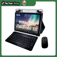 Nouvelle tendance Tablette 2 en 1 WiFi 5G double SIM 10 pouces Octa Core MTK Android12 1280*800 IPS 3 Go de RAM 64 Go de ROM Tablette PC GSM pour les entreprises