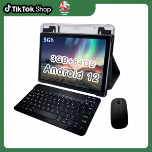 Nieuwe Trend 10 Inch WiFi 5G Dual SIM Tablet <span class=keywords><strong>2</strong></span>-in-1 Octa Core MTK Android 12 1280*800 IPS 3GB RAM 64GB ROM GSM Zakelijke Tablet PC - Product Image 1