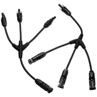 Kit de connecteurs solaires en Y 3 vers 1, 30A 1000V, étanche IP67, avec clés