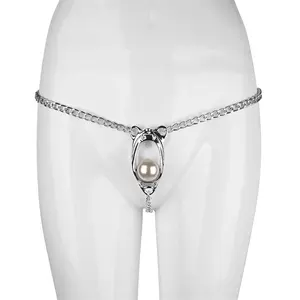 Ceinture de chasteté pour femmes, Anti-glissement, ceinture de chasteté en métal, dispositif de verrouillage, jeu adulte, culotte Sexy, string, nouvelle collection