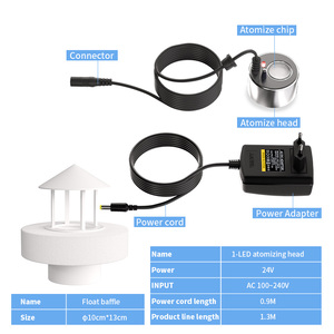 Penghasil Kabut Akuarium 1Light, Fitur Air, Pembuat Kabut Ultrasonik, Kepala <span class=keywords><strong>Nebulizer</strong></span>, Penghias Batu, Penyemprot Kabut Bonsai, Penyemprot Kolam Air, Tersedia - Product Image 4