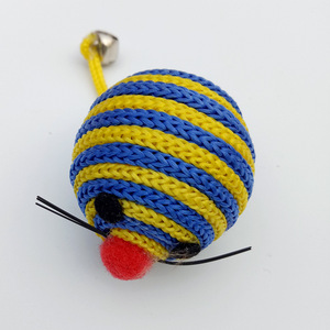 Giocattoli da masticare per topi di gatto per animali domestici di natale con campana <span class=keywords><strong>a</strong></span> sfera in Nylon colorato medio spesso - Product Image 3